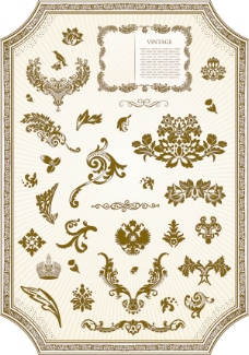 古典矢量花纹欧式古典花纹矢量框架