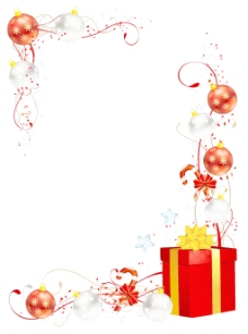 红白色的圣诞礼物 糖果canebauble垂直框架
