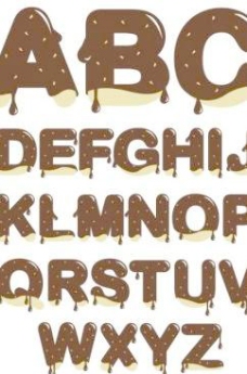 巧克力字母矢量