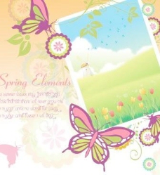 春季背景美丽的春天的相框