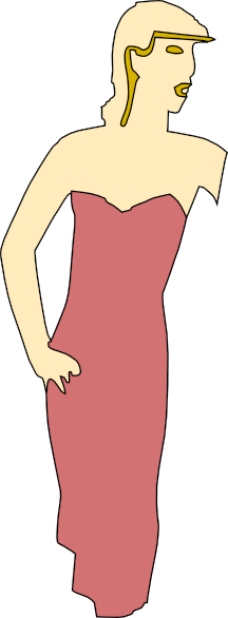 矢量卡通夫人夹