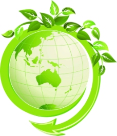 绿色环保环保矢量图绿色地球
