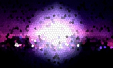 紫色光球多边形彩色玻璃背景
