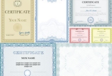 欧式花纹背景欧式荣誉证书设计矢量素材