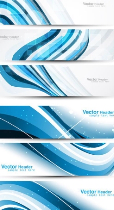 动感线条科技横幅矢量图 ai