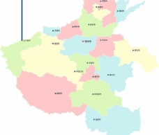 河南省地图矢量素材CDR