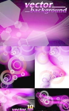 梦幻紫色形状背景矢量素材