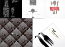 典雅西餐厅菜谱设计矢量素材