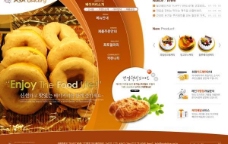 韩国西式糕点网站PSD网页模板