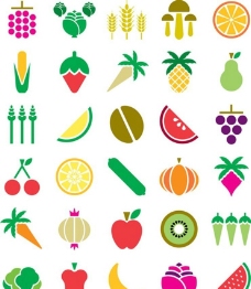 餐饮水果蔬菜图标ICON图片