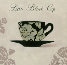黑色茶杯图片