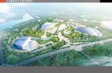 大庆奥林匹克公园总体鸟瞰图日景图片