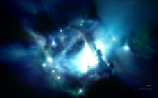 蓝色星空科幻背景图片