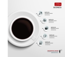 咖啡杯咖啡和商务图标