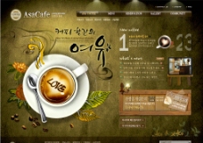 韩国咖啡厅模板图片
