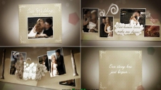 折叠展开的婚礼相册AE模板