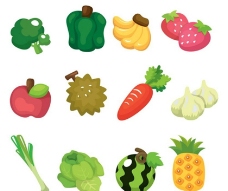 卡通菠萝蔬菜图片