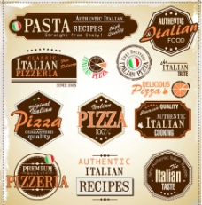 意大利披萨标签图片