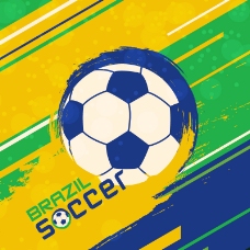 巴西世界杯油彩背景矢量素材