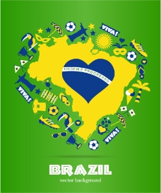 巴西世界杯背景设计矢量素材