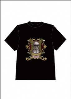 T恤图案 欧洲骑士