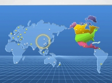 两张世界地图背景PPT素材