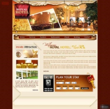 五星级酒店五星级皇家酒店网站模板