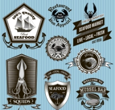 海鲜标志图片