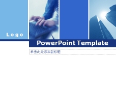 蓝色科技背景经典蓝色商务公司PPT模板