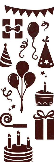 餐饮生日蛋糕图标icon