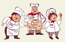 卡通人物的厨师02矢量