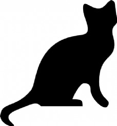 猫的剪影艺术剪辑