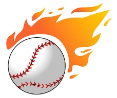 棒球火焰矢量素材