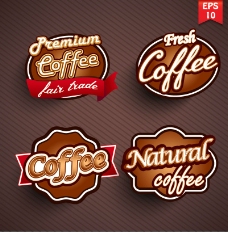 创意设计创意咖啡标签设计矢量素材