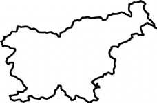 斯洛文尼亚地图在欧洲的剪辑艺术