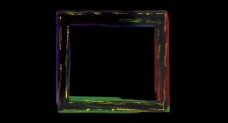 多彩方形水彩画框视频