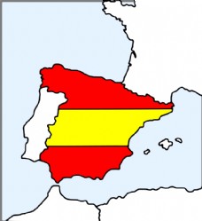 西班牙地图和标志