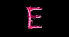 大写字母E动态特效素材
