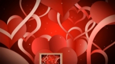 满屏的红色爱心背景视频素材
