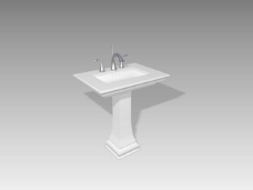 台盆3d模型3D卫生间用品模型 133