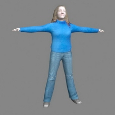 人物女性3d模型设计免费下载人体模型2
