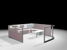 办公桌模型办公家具办公桌3d模型3d模型7