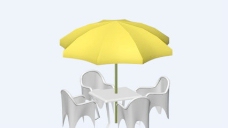室外模型遮阳伞3d素材装饰素材9