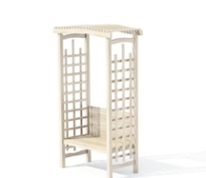 室外模型休息座椅3d素材装饰素材19