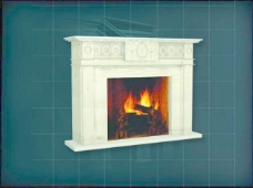 室内设计壁炉3d素材3d模型 3