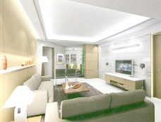 室内设计客厅3d素材3d模型12
