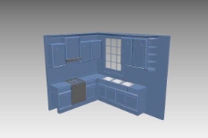 室内设计厨房餐厅3d素材3d模型 13