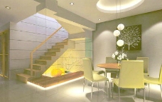 室内设计客厅3d素材3d模型 1