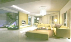室内设计客厅3d素材3d装修模板 117