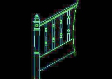 木楼梯铁艺楼梯旋转楼梯现代式楼梯楼梯扶手CAD图块25